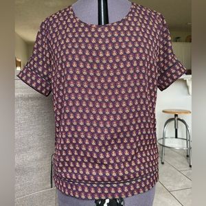 Scotch & Soda Maison Scotch Short Sleeve Printed Blouse Shell Business C…